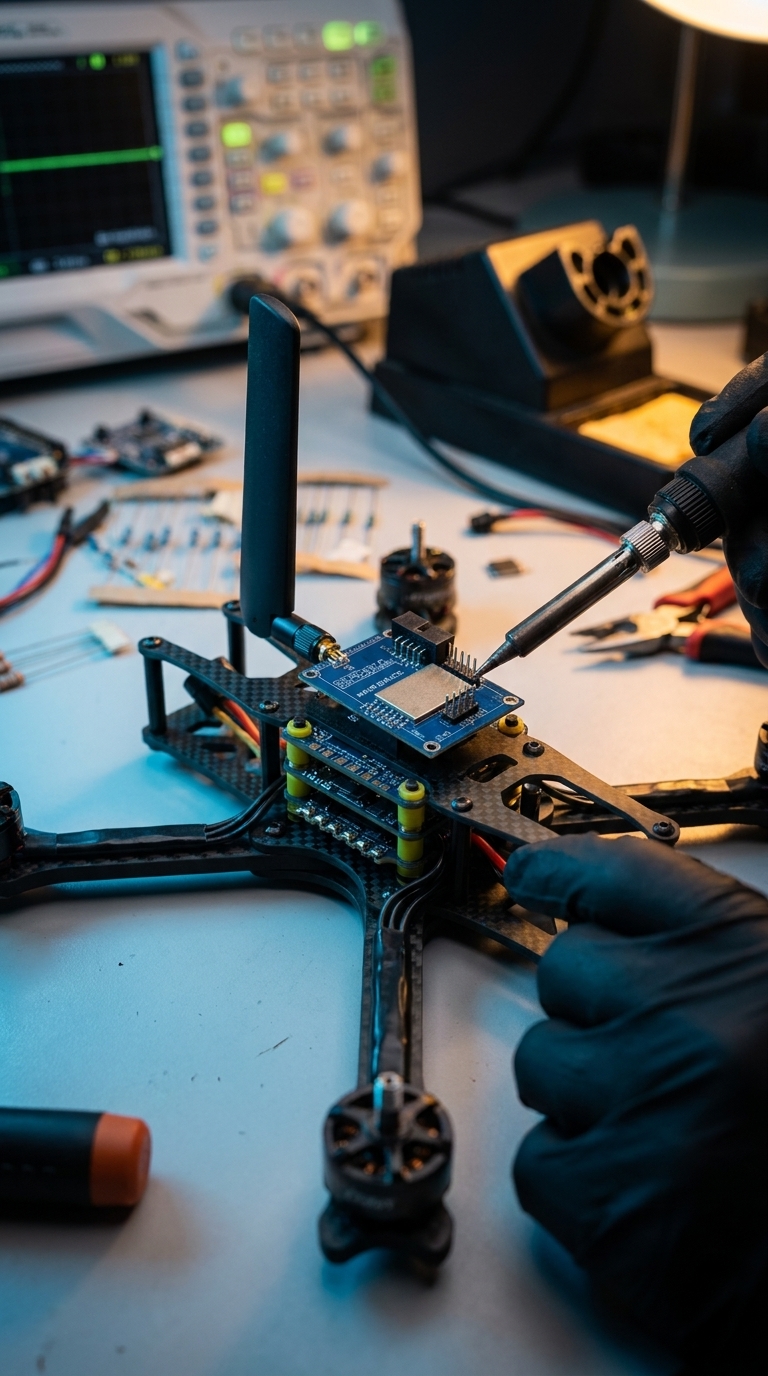 Drone maker built a drone using the the BLE Module as port of the control system